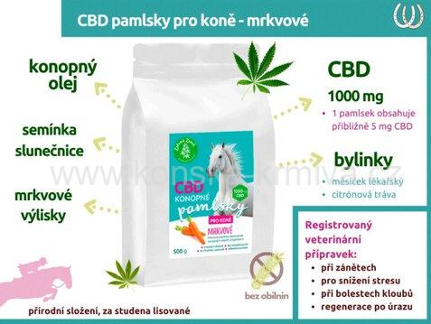 CBD pamlsky pro koně - mrkev 500g