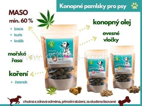 Konopné pamlsky pro psy - králík 200g
