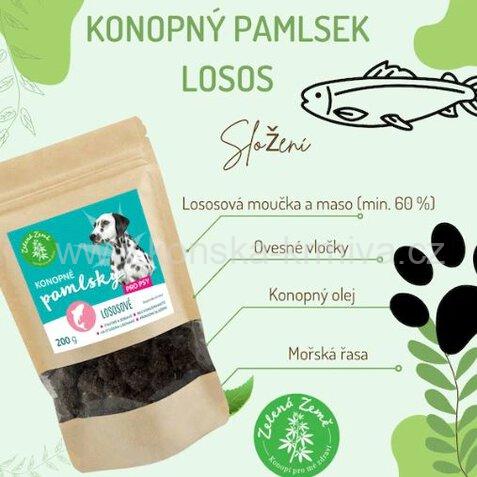 Konopné pamlsky pro psy - losos 200g