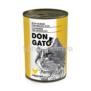 Don Gato konzerva pro kočky - drůbež 415 g