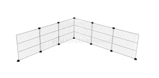 Ohrádka - kovové mřížové stěny