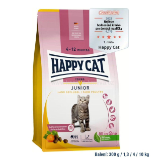 Happy Cat Junior - Land Geflügel / Drůbež 1,3kg 1+1