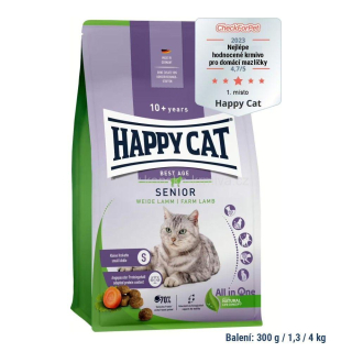 Happy Cat Senior - Weide-Lamm / Jehněčí 1,3kg  1+1