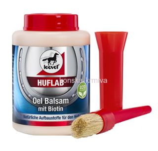 LEOVET HUFLAB Olejový balzám na kopyta s biotinem + štětec 500ml